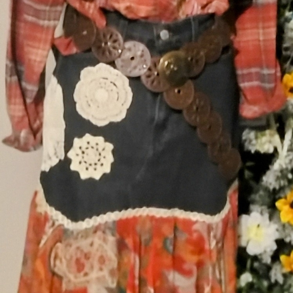 Levi's Multicolor Patchwork Maxi Skirt - image 8